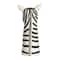 Hello Honey® 11.5" White & Black Hand-Painted Decorative Stoneware Zebra Vase